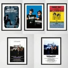 1PC The Blues Brothers Retro Vintage Movie Music Band Art Canvas Poster Classic Wall Decor For Home Office And Living Room Optional Frame
