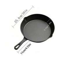 مقلاة من الحديد الزهر، مقلاة لاصقة متينة، مقلاة متعددة الوظائف، مقلاة من الحديد الزهر، صينية خبز، مناسبة للاستخدام في المطبخ والخارج. إنها أداة مطبخ ممتازة لطهي الشرائح، الدجاج والبرغر.