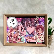 قطعة واحدة ، إطار صورة مزخرف برسوم الأنمي اليابانية، أبعاده 15 * 20 سم، إطار صورة لعرض الصور على المكتب والتعليق على الحائط، إطار صورة لتعليق الصور والملصقات، للغرفة والصالة ،هدية للديكور في أعياد الميلاد والتخرج