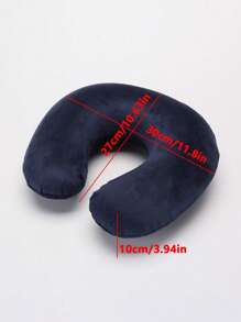 1 Almohada de viaje, Almohada de cuello, Almohada de avión, Viaje en coche, Almohada de cuello de oficina en casa, Botón a presión con funda suave, Almohada de cuello en forma de U, Almohada portátil para estudiantes y adultos, Soporta el cuello y protege la columna cervical cuando se estudia, Almohada inflable en forma de U para viajes, Almohada inflable para avión