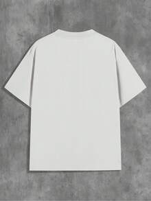 Men's And Women's Soft-Shirt - White Round Neck Casual Daily Top, Vintage Street Style Pattern - All-Season Basic Style, Artistic Print, Comfortable Fabric, Fashion Enthusiast Must-Have, Y2K Tops, Back To School, Unisex Clothing Suitable Teenagers And College Students. Available In Sizes S-, Women's Streetwear.Funny Shirts, - 白色 - 查看 2