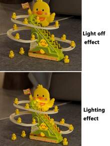 1 Set di giocattoli per bambini con forma a becco d'anatra per arrampicarsi su palline e scivolate, luci di deodorante e musica per la gravità, adatti come regali di nascita per i bambini e giocattoli educativi - Multicolore - Visualizzare 8