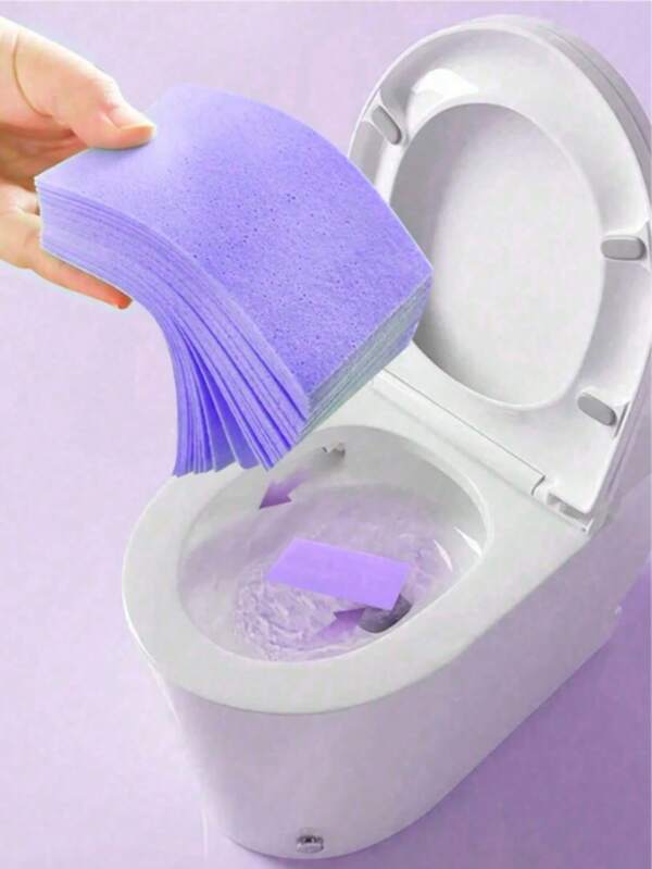 30/60 Sheets Of Toilet Cleaning Paper, Toilet Cleaner, Floor Cleaner, Household Floor Cleaning Paper, Toilet Deodorizer, Toilet Cleaner, Deodorizer, Toilet Residue Cleaning Paper, Removes Urine Stains And Odors, Cleaning Supplies Summer Bathroom Decoration School Supplies, Back To School