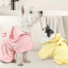 Super Absorbent & Ultra-Soft Pet Bathrobe, Suitable For Small & Medium Sized Dogs And Cats - Quick Drying, Soft, Comfortable For All Seasons, With Hook And Loop Closure