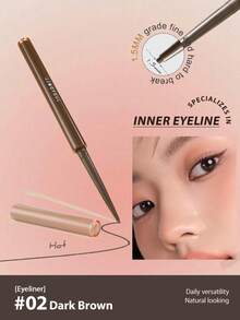 JUDYDOLL ULTRAFINE EYELINER GEL PENCIL, Fine Lining For Inner & Outer Eyes, Waterproof, Sweat-Proof, Long-Lasting, Unique Special New Product, Great Gift For Friends, Girlfriends, Wedding Essentials, Wedding Guest, Bachelorette Party, Natural Makeup For School, Sweet Makeup, Blood Colored Makeup, Date Makeup - #02 深棕 - 查看 1