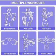 Water Weights Aquatic Exercise Dumbbells Water Dumbbell Aerobics Workouts Set Of 2 EVA Foam Pool Weights Dumbbells Set Aqua Fitness Barbells Equipment For Water Aerobics Weight Loss - 條紋紫 - 查看 7
