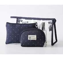 NECESSAIRE KIT COM 3 FEMININA MODERNA ORGANIZADOR ACESSORIO - Roxo - Visão 3