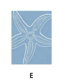 1/6 件无框海岸印刷品、海岸画廊墙、夏季墙壁艺术、海滩印刷品套装、比基尼印刷品、棕榈树印刷品