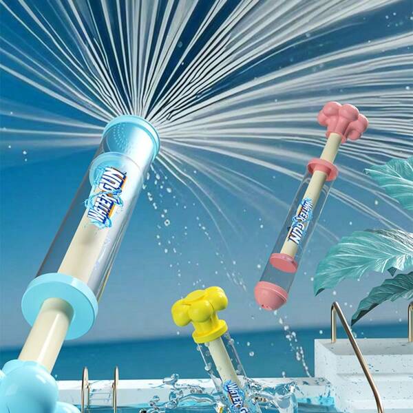 Pistola lanzadora de agua para el verano - Gran lanzador de agua estilo fuegos artificiales de verano - Juguete multifuncional portátil de rociado de agua apto para patio, jardín, fiesta al aire libre | Juguete resistente de salpicadura de agua con distribución uniforme del agua | Perfecto para el patio, la piscina y fiestas al aire libre (Rosa/Morado/Azul)