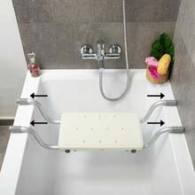 InnovaGoods 2-In-1 Bathroom Stool - Non-Slip Shower Stool, 2-Position Extendable Bathroom Stool - Firm Grip Shower Chair For Seniors, Stool Includes Mounting Accessories - Multicolor - View 3
