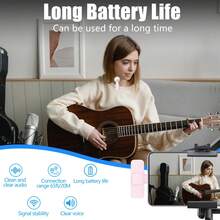 Professional Wireless Lavalier Microphone, Suitable For Interviews, Podcasts, Live Streaming And Stage Performances - ZSK-k9 Pink - View 7