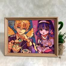 قطعة واحدة ، إطار صورة مزخرف برسوم الأنمي اليابانية، أبعاده 15 * 20 سم، إطار صورة لعرض الصور على المكتب والتعليق على الحائط، إطار صورة لتعليق الصور والملصقات، للغرفة والصالة ،هدية للديكور في أعياد الميلاد والتخرج