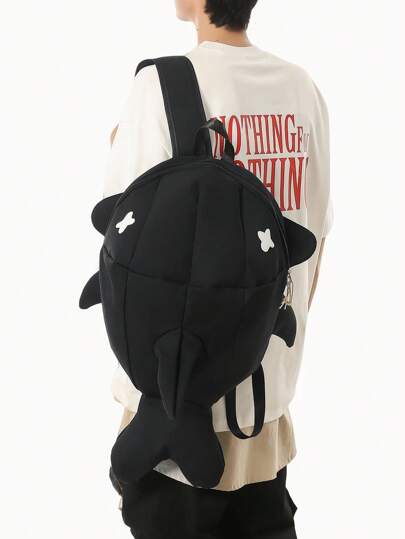 peach tree Pfirsichbaum Unisex Haifisch Design Rucksack, lässiger Moderner Tagesrucksack, geeignet für Highschool, Studenten, Paare, Reisen, Sport, multifunktional, leicht, Rückkehr zur Schule, Halloween, Weihnachtsgeschenk