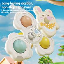 3 Packs Suction Cup Spinner Bath Toys For Babies 6-24 Months – Sensory Spinning Tops, Finger Exercises, Bathtub & High Chair Activity Toys For Toddler 6+ Months