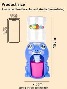 Distributeur d'eau miniature jouet pour enfants avec bec simple/double, peut contenir du jus et des boissons, appareil ménager de jeu de rôle réaliste de type dessin animé, machine à boisson avec simulation de pression de l'eau pour garçons et filles