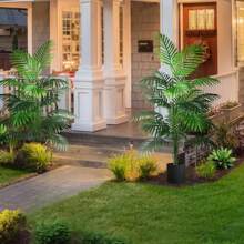 1/2 Pieza(s) Árbol artificial de palmera de Phoenix con tallos altos y hojas grandes, adecuado para decoración interior/exterior de alto nivel. Perfecto para bodas, hoteles, jardines, patios, fotografía, Halloween y decoración vegetal verde hermosa (sin macetas)