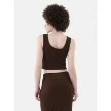 No Boundaries Henley Tank Top, Women's - warmchocolate - View 3