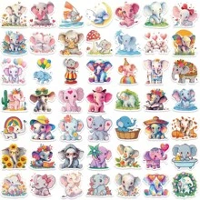 Adesivi carini di elefanti per decorare articoli di cartoleria, tazze, bagagli, skateboard, chitarre, materiali fai-da-te per scrapbooking, telefoni, computer portatile
