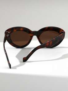 1 Pair Women's Retro Cat Eye Leopard Patterned Frame Fashionable Casual Fashion Glasses Suitable For Beach Vacation