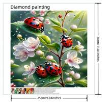 1 pièce Ensemble de peinture de diamant 5D, convient pour les débutants, forage rond complet, craft de canevas à forage complet, comprend des outils de forage et des diamants synthétiques multifacettes étincelants, sans cadre, diverses tailles disponibles, décoration murale idéale pour la maison