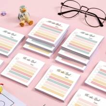 Soft Hue Check 1PC/4pcs 3x3 Inch Sticky Notes Set, Vintage Memo Pads With High-Adhesive, Post Reusable Tearable It Notes For Journal Planners Office School Home, Bulk Retro Stationery Gift