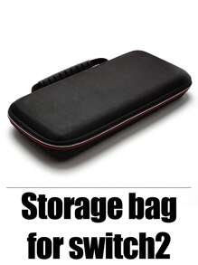 Suitable For Switch2 Handle Bag Set Large Capacity Portable Game Console Cassette Storage Bag Real Machine Mold Hard Plastic Transparent Protective Shell Full Silicone Split Cover Left And Right Protective Cover HD Tempered Film Screen Protector Rocker Cap Full Set Of Accessories