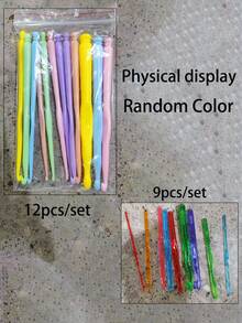 8 件套舒适握把钩针套装，符合人体工程学的硅胶手柄，用于针织、缝纫和手工制作的 Abs 钩针，适用于毛衣、围巾 DIY、毛衣纱线编织工具单头钩，完美的编织工具，精美的礼物。 - 彩色 - 查看 8