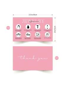 50 件珠宝保养卡、珠宝保养说明卡、感谢卡、售后服务卡珠宝配件珠宝包装插页 9*5.4 厘米 返校 - 紙質多色 - 查看 9