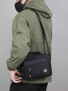 Large Capacity Men's Crossbody Bag For Notebook And Work - 黑色 - 查看 2