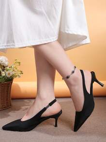 Senior Feeling Old Money Style Thin High-Heel Closed Toe Sandals For Women Spring/Summer French Style Pointed High Heel Backless Shoes Popular Online