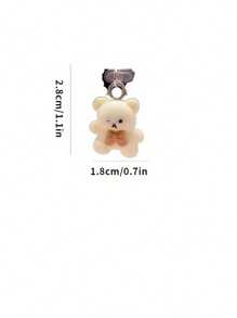 1pc Cute Bear Dust Plug, Compatible With Apple Type-C Charging Port, Mobile Phone Dust Cap