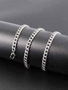 1pc Unisex Stainless Steel Polished Chain Necklace - [Similar To Necklace 82]