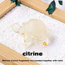 1 pièce Statue de tortue en cristal naturel, pierre de Reiki, figurine de tortue, amulette, sculpture Feng Shui pour la décoration de la maison et du bureau