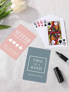 Photo Gallery Custom Playing Cards, Upload Your Own Design Personalized Deck Of Cards Custom Personalized Playing Cards With Photo, Wedding Guest Book Alternative, Signing Book, Guest Cards Deck, Wedding Favors - Multicolor - View 3