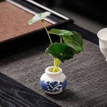 1PC Mini Blue & White Porcelain Vases, Glazed Porcelain Vases, Blue Chinoiserie Decorative Ceramic Flower Vases For Home Decoration, Chinoiserie Porcelain Classic Flower Dark Blue Vases For Home Table Centerpieces Room Decor Glass Vase - Multicolor - View 8