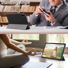 适用于荣耀 Pad X9 X8 X8A X8Pro 11.5 SE 11 11.5 英寸 S 平板电脑保护套适用于小新 Pad Tab M9 M10 M11 保护套适用于 Galaxy Tab S10 S9 S8 S7 FE Plus S6 Lite 平板电脑皮革三折叠支架保护套适用于 iPad Pro 11 Air 11 13 适用于小米 Redmi Pad SE 6S Pro 自动睡眠边缘保护壳 - 黑色 - 查看 4