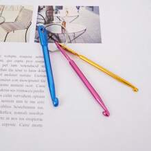 Set de agujas circulares intercambiables para tejer 9 pares de 3mm-6mm/0.12in-0.24in, agujas circulares de aluminio para tejer a mano DIY, color púrpura, agujas para tejer mangas de suéter