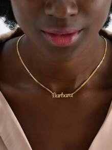 Personalisierte Namenskette mit Kubakette, 18K Goldnamenskette, individualisierter Schmuck mit Namen, Geschenk für Frauen zum Valentinstag, Geburtstag, Weihnachten, personalisiertes Geschenk für Frauen
