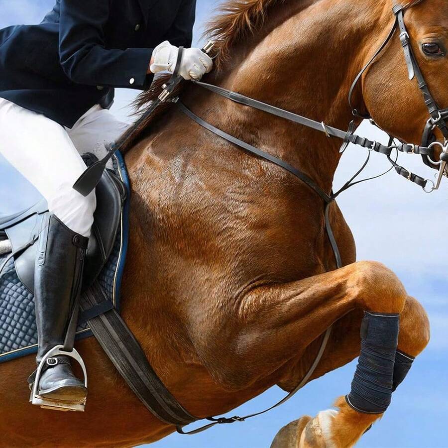 1pc PU Leather Riding Crop, Soft Riding Whip With Non-Slip Braided Handle And Wrist Loop, Equestrian Training Tool