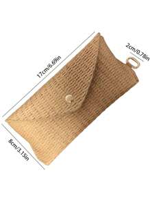 Straw Glasses And Lipstick Storage Box, Sunglasses Storage Bag, Portable Eye Case Carrying Frame, Women's Glasses, Travel Sunglasses Protective Cover, Can Be Hung On Your Bag, Stylish And Exquisite, Gender Reveal Party, Perfect For Birthdays, Weddings, Parties, The Perfect Gift For Colleagues, Friends, And Family, Back To School