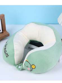 刺繡U型旅行枕頸部保護枕，成人便攜式辦公室開車頸枕