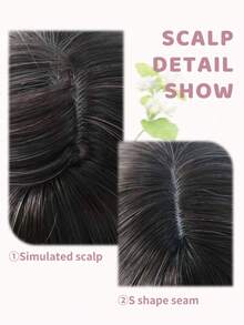 Synthetic Heat-Resistant .Long Natural Wave Hair, With Bangs , Multi Color ,Daily Natural, Smooth And Realistic Wig(Excluding Accessories), Halloween - Multicolor - View 4