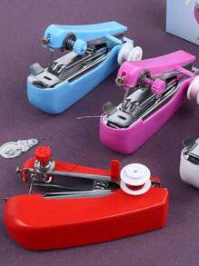 1 Unit Mini Manual Sewing Machine, Integrated Machine, Fast Sewing Machine, Portable Sewing Machine, Portable Metal Sewing Machine, Multifunctional Household Sewing Machine,It Is A Small Sewing Tool That Is Easy To Carry And Operate