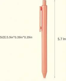 12-Pcs Ballpoint Pens, Comfortable Writing, Pastel Retractable Pretty Journaling, Black Ink Medium Point 1.0 Mm Gift, Cute Office Supplies For Women