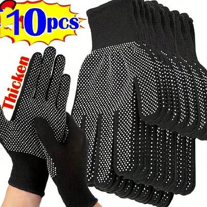 20 chiếc găng tay làm vườn phủ nitrile, găng tay động, chống trơn trượt, thoáng khí, có thể tái sử dụng, bảo vệ khi làm vườn, lái xe, động, găng tay mỏng có lớp phủ, có thể tái sử dụng (Đen, Xanh dương)