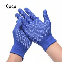 20pcs Nitrile Coated Gardening Gloves, Work Gloves, Non-Slip, Durable, Breathable Reusable, Gardening Driving Labor Protection Thin Coated Gloves, Reusable (Black, Blue)