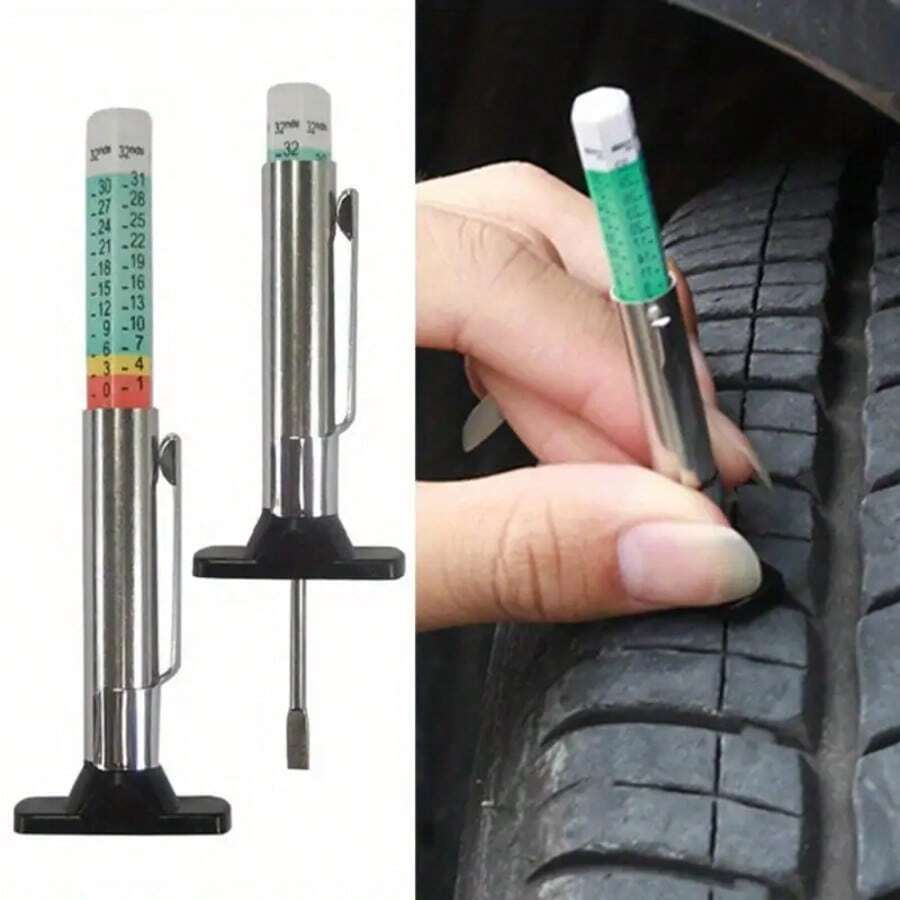 1pc Tire Tread Depth Gauge - Automatic Tire Wear Indicator - Portable ...