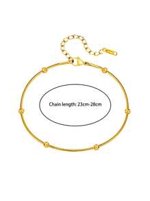 MONALLY 3 peças/conjunto banhado a ouro 18K elegante moda cobra osso bola corrente tornozeleiras de ouro para mulheres aço inoxidável jóias amizade presente de aniversário presente de dia das mães para férias de verão viagem praia festa