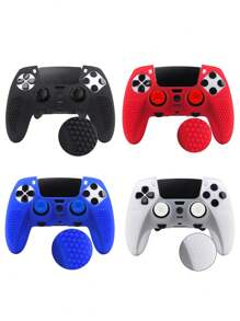 1 Stück Schutzhülle für PlayStation 5 Elite Controller + 2 Stücke Joystick Kappen-Set, Stoßfest, Kratzsicher, rutschfest, schweißfest, staubdicht, verbessert die Spielkontrolle