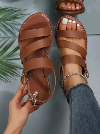 2025 Women Plus Size Fashion Casual Outdoor Sandals, Elegant Strap Beach Slippers